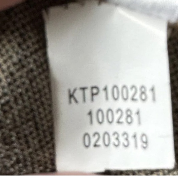 J Jill Ponte Knit Top Women’s XL 3/4 Sleeve Pocket Brown Black Geometric Boxy - Picture 9 of 10